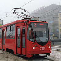 В Казани загорелся трамвай